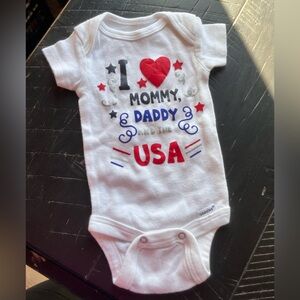 Gerber White Onesie with Red Star Design